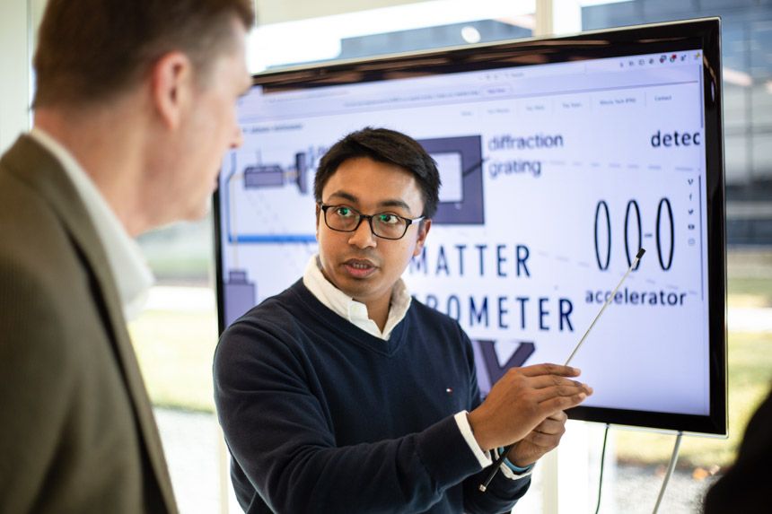 Photo of students making presentations at IPRO day