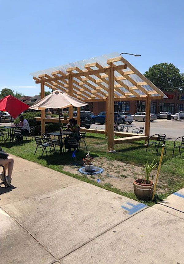 Wooden dining pavilion 860
