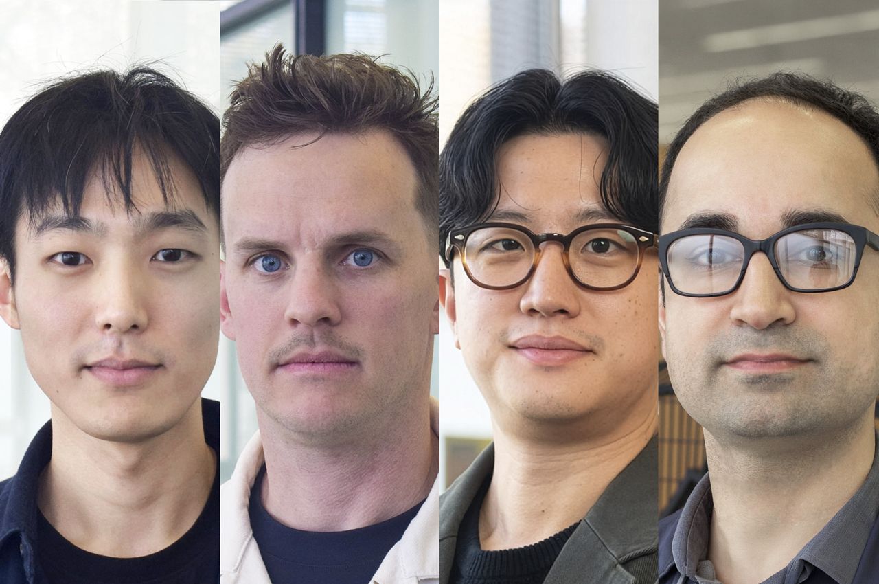 Headshots of architecture faculty (from left to right): Il Hwan Kim, Dillon Pranger, Youngjin Hwang, Nilay Mistry