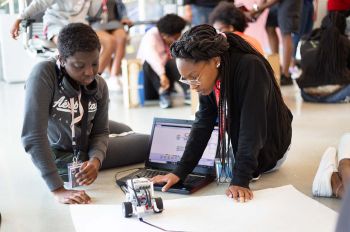 High school students taking part in SMASH event at Kaplan Institute