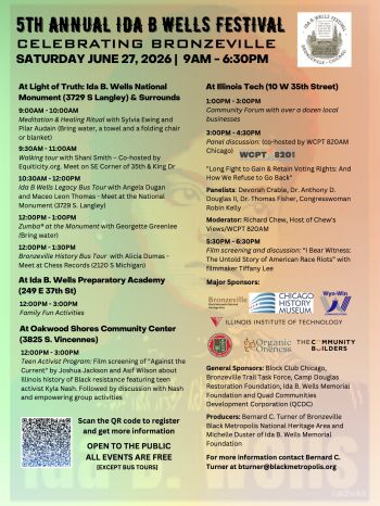 Flyer graphic for the 5th Annual Ida B. Wells Festival