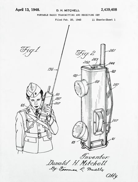 Handie-Talkie SCR536 AM handheld two-way radio diagram