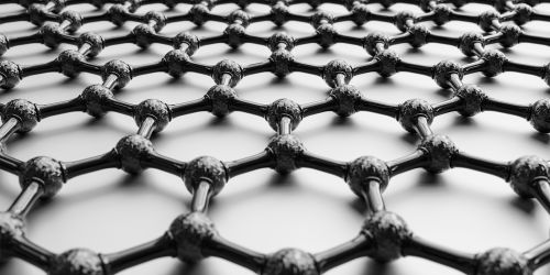 Materials science image of metal chains interconnected